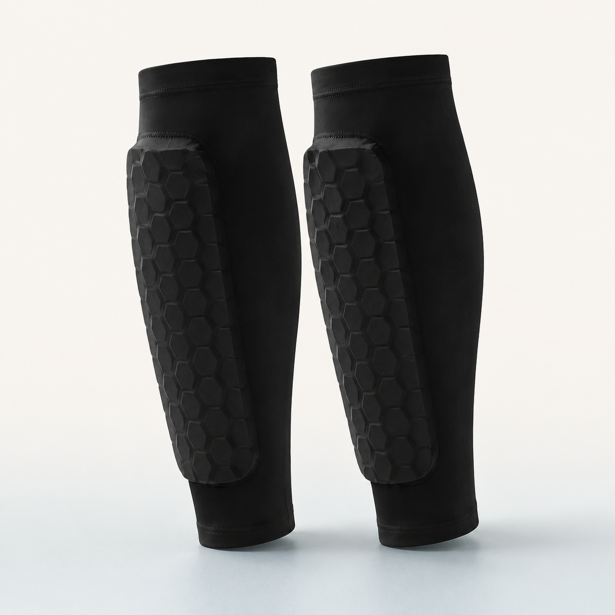 Black Alpine Guards Pro ski shin sleeves