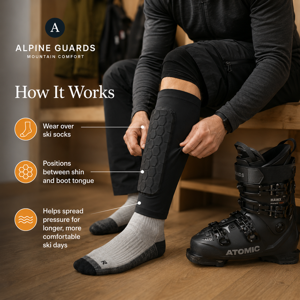 Alpine Guards low profile cushioning inside ski boots